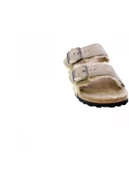 BIRKENSTOCK Arizona Shearling SL Narrow taupe színű flip-flopok. Méret: 37 EU bézs