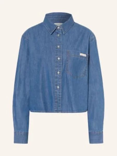 Calvin Klein Jeans Bluzka Koszulowa W Stylu Jeansowym blau niebieska