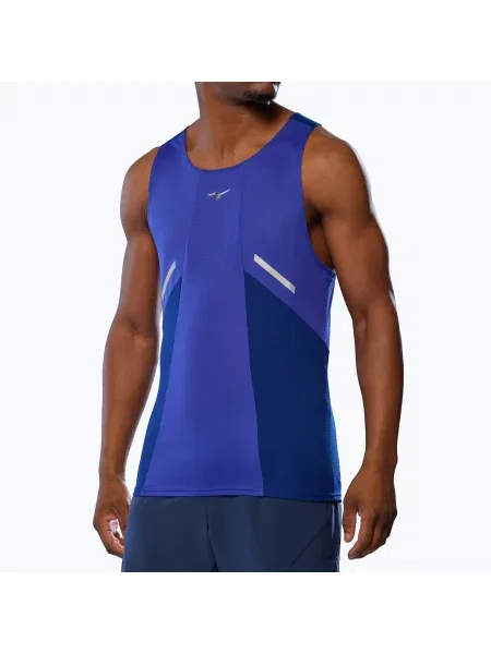 Мъжка тениска за бягане Mizuno DryAeroFlow Tank reflexblue синьо