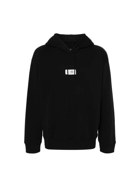 Bluza z kapturem Mm6 Maison Margiela z logo czarna