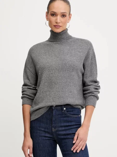 Golf Liu Jo z wysokim kołnierzem szary