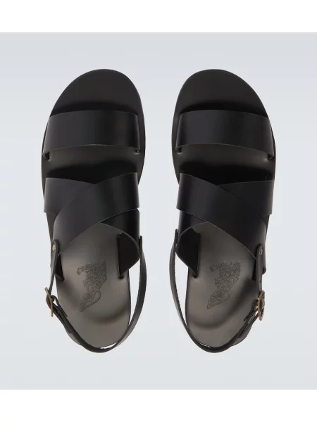 Sandale Ancient Greek Sandals din piele slingback negru