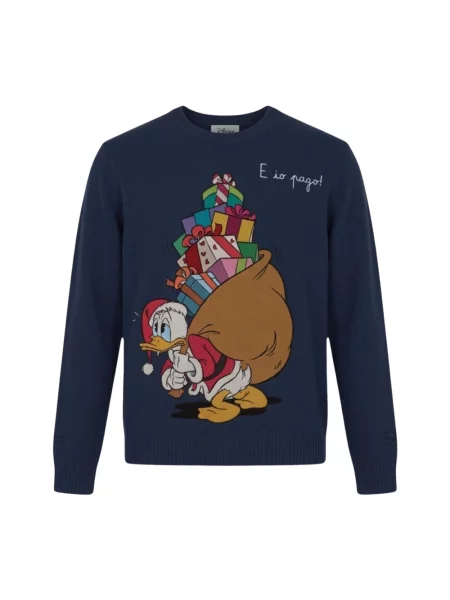 Sweter Mc2 Saint Barth wełniany niebieski