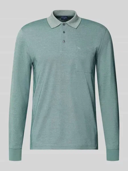 Koszulka polo o kroju regular fit z domieszką bawełny Christian Berg Men zielona