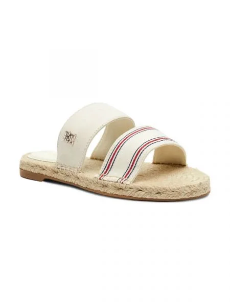 Tommy Hilfiger Șlapi cu adaos de piele bej
