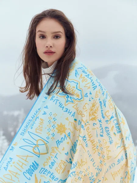 Gepur Хустка Шовк блакитний