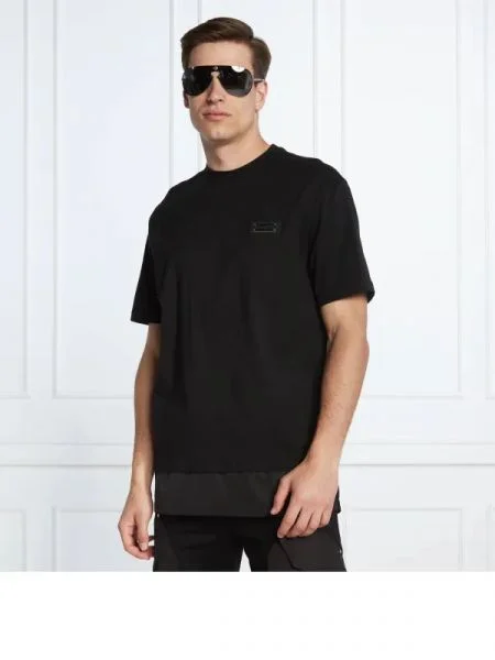 Les Hommes Tricou | Oversize fit negru