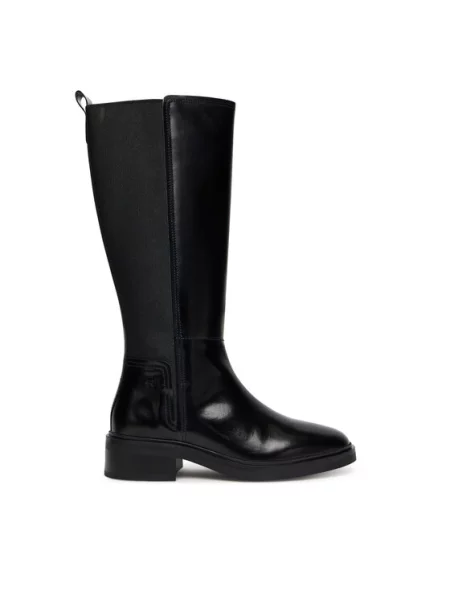 Tommy Hilfiger Kozaki Th Minimal Abrasivato Long Boot czarny