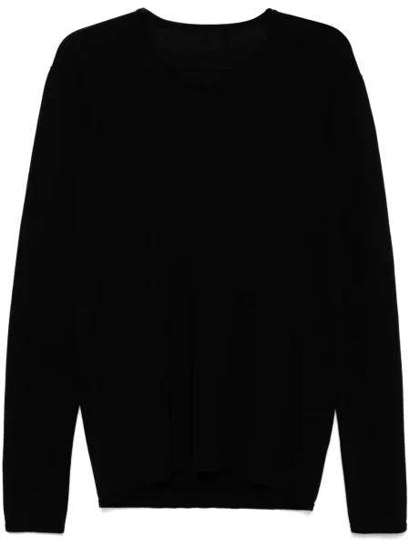 Dlouhé tričko s dlouhým rukávem Label Under Construction s dlouhými rukávy s kulatým výstřihem černé