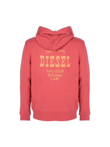 Bluza z kapturem Diesel czerwona