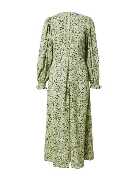 Co'couture Rochie Elmira galben pastel / gri deschis / verde deschis negru