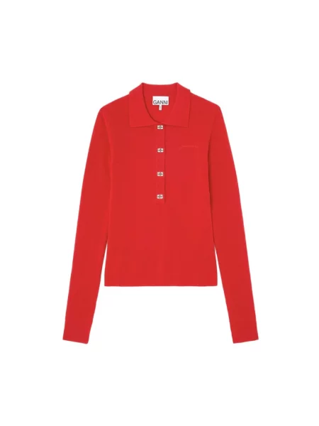 Sweter Ganni czerwony