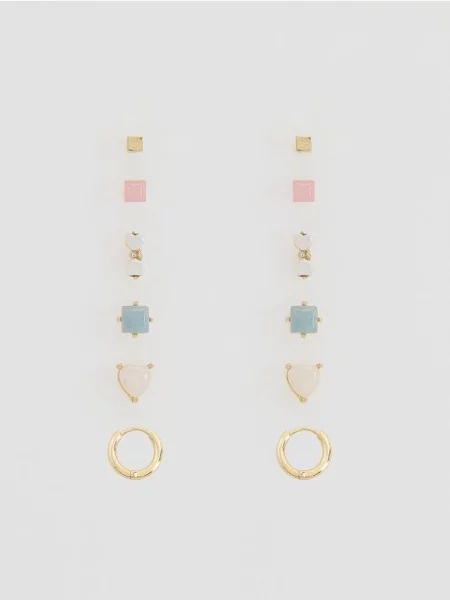 Reserved Set de cercei cu pietre naturale multicolor