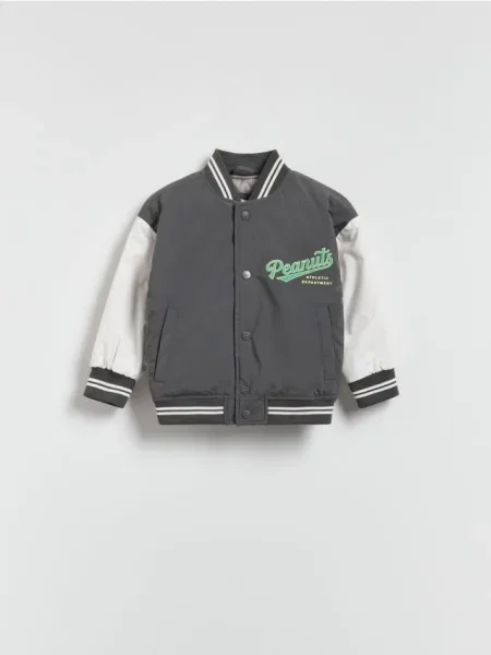Reserved Jachetă bomber Snoopy gri-închis gri