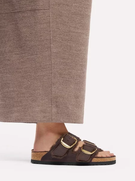 Кожаные шлепанцы Birkenstock с пряжкой