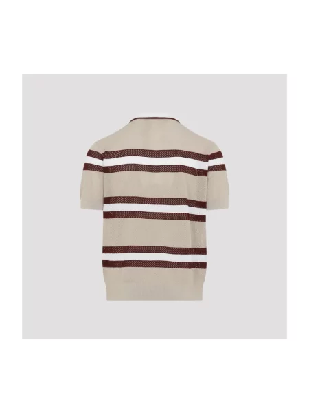 Sweter Dries Van Noten w paski beżowy