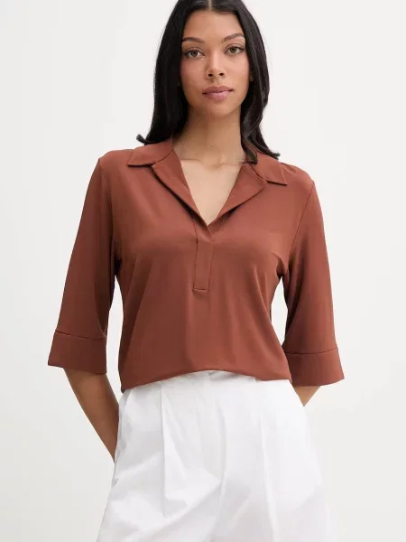 Max Mara Beachwear Plážové tričko CALATA hnědé