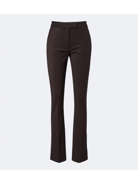 Pantaloni Sportmax de lână evazate maro