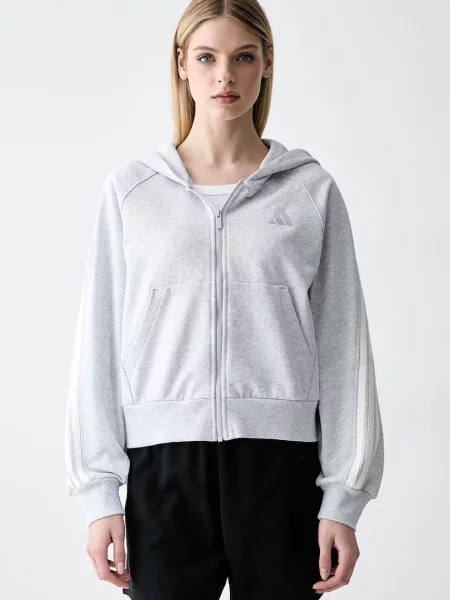 Geacă Adidas Sportswear cu glugă gri