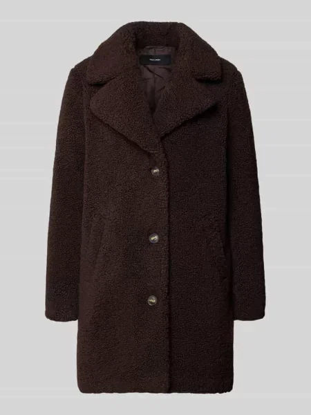 Płaszcz teddy z szerokim kołnierzem z połami Vero Moda