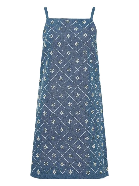 Rochie din denim Rag & Bone de costum albastru