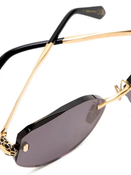 Ochelari de soare Bvlgari cu imprimeu geometric auriu