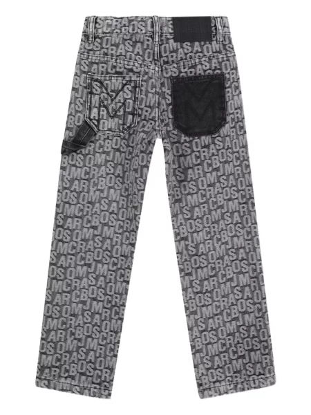 Jeansy straight leg dziecięce Marc Jacobs czarne