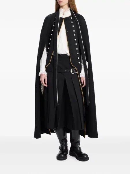 Cu centură pantaloni Ann Demeulemeester negru