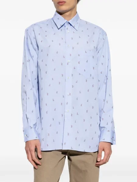 Lung cămașă Paul Smith cu imagine albastru