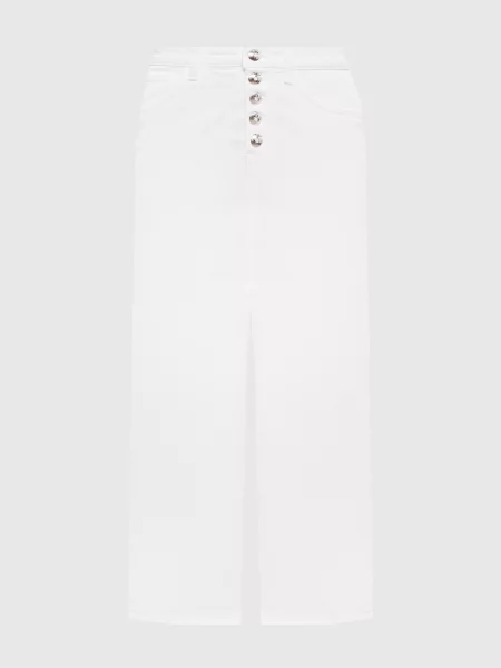 Джинсова спідниця міді Dondup біла