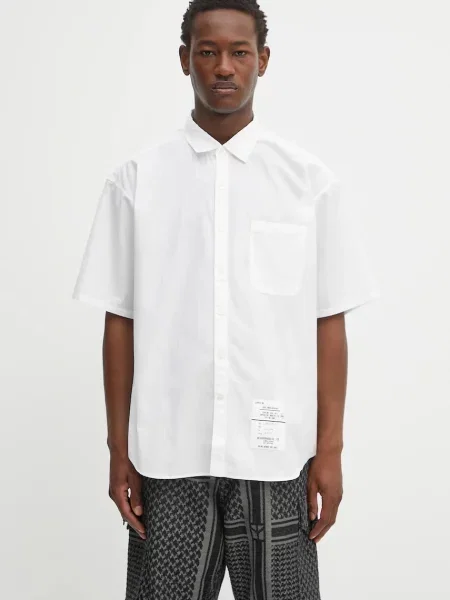 NEIGHBORHOOD cămașă din trad shirt ss cu guler clasic relaxed alb