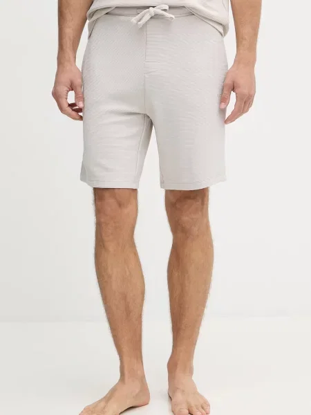 BOSS loungewear šortky Rib Shorts šedé