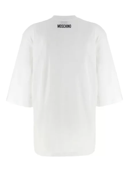 Raštuotas marškinėliai Moschino balta