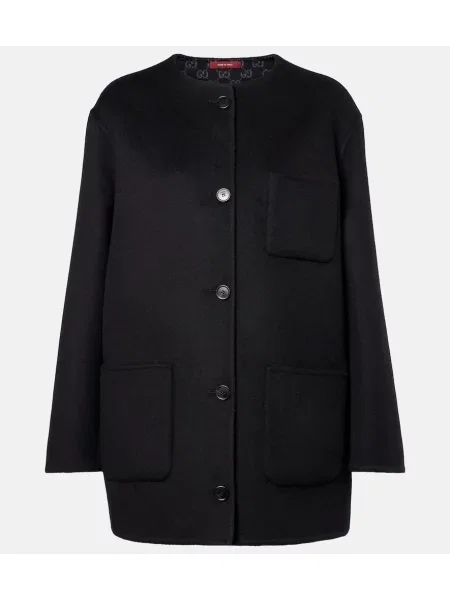 Volnena jakna Gucci črna