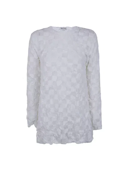 Długi sweter Comme Des Garcons z długim rękawem biały