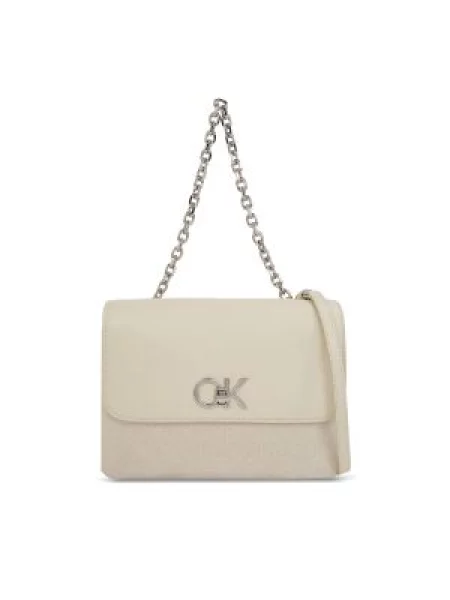 Pisemska torbica Calvin Klein iz žakarda bela