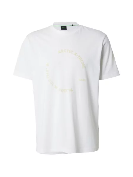 BOSS Tricou bej alb