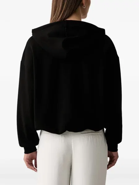 Hanorac cu glugă Armani Exchange cu broderie negru