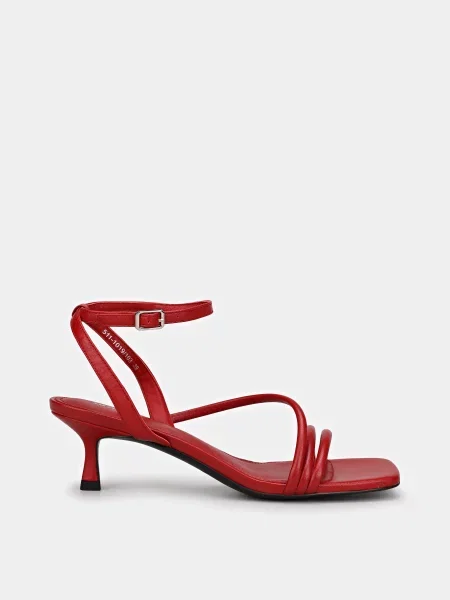 Босоніжки Braska мікрофібра/шкіра червоний