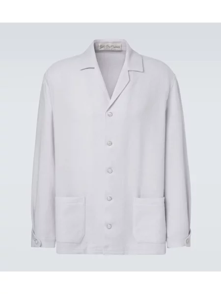 Kašmírová košile God's True Cashmere šedá