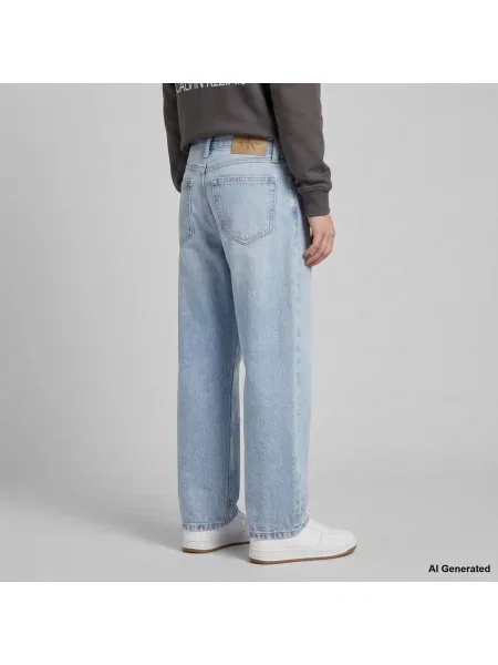 Džínsy Calvin Klein Jeans modrá