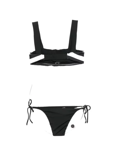 Bikini Osklen cu dungi cu legături negru