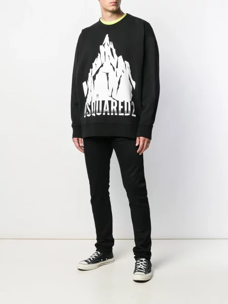 Pulover Dsquared2 cu autograf negru