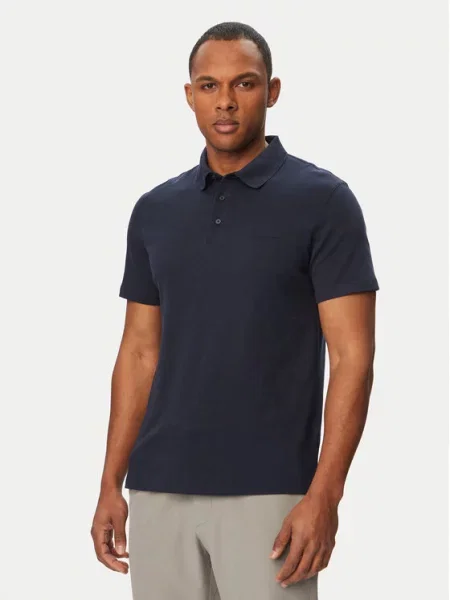 Calvin Klein Polo majica Supima Mornarsko modra