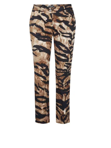 DOLCE & GABBANA Kalhoty Dolce & Gabbana Hose' hnědá