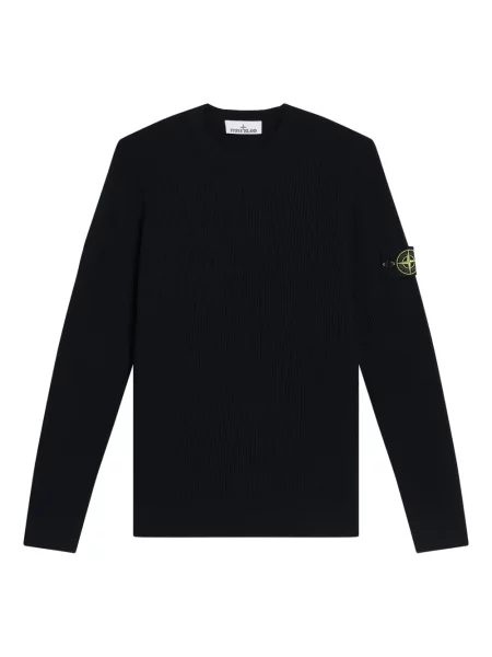Pulover Stone Island de lână cu strasuri negru