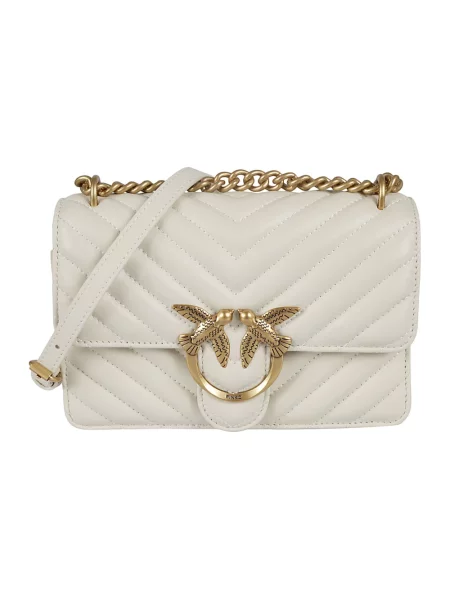 Pinko torebka crossbody skórzana biała