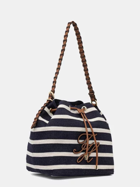 Tommy Hilfiger Torbica Th Elev Summer Bucket Stripe Tamnoplava plava