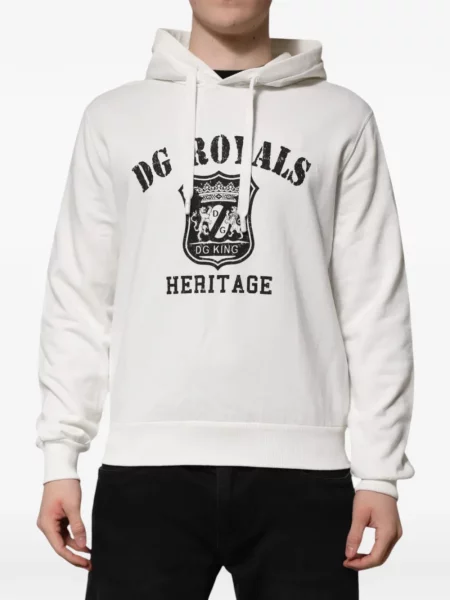 Hanorac cu glugă Dolce & Gabbana cu imagine alb