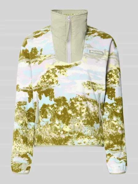 Bluza z polaru ze stójką i na Columbia zielony